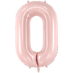 PARTY DECO folija balon številka ''0'',72cm, svetlo roza Cene