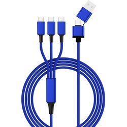 Smrter pametnejši 3-smerni polnilni kabel USB C - 3x povezava USB tipa C, 120 cm, največja hitrost polnjenja 3A, z adapterjem USB/USB-C (1 kos) USB po, (20432819) Cene