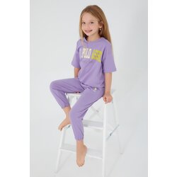 U.S. Polo Assn. pidžama za devojčice US1418-G lavanda Cene