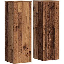 vidaXL Stalci za biljke 2 kom boja staro drvo 33x33x100 cm drveni Cijene