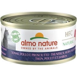 Almo Nature 70g Almo Nature HFC Natural 6 x 70 g - Tun, piščanec in šunka Cene
