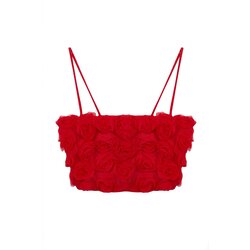 Trendyol Limited Edition Red 3D Floral Bustier Cijene