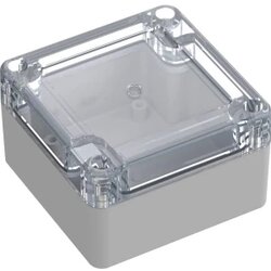 TRU COMPONENTS 6U07080804139 TC-13865060 industrijsko kućište 75 x 75 x 45 polikarbonat svijetlosiva, prozirna 1 kom. Cene