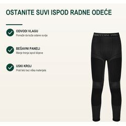 TEKTON PRO Donji deo termo veša Activ Pants, Crni Cene