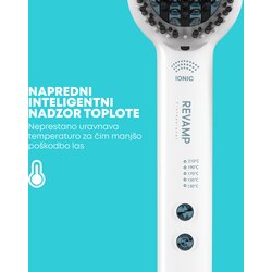 REVAMP četka za kosu Progloss Deepform Ceramic Straightening Brush BR-1850, bijela Cene