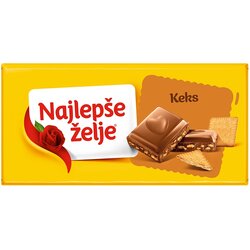 NAJLEPŠE ŽELJE čokolada štark keks 85g Cene
