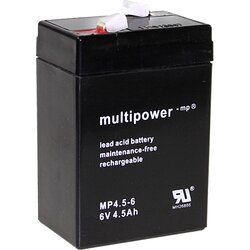 Multipower Olovni akumulator 6 V 4.5 Ah PB-6-4,5-4,8 MP4,5-6 Olovno-koprenasti (Š x V x d) 70 x 105 x 47 mm Plosnati priključak Cijene