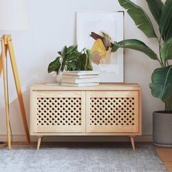 vidaXL vrata za omarico z mrežico 2 kosa 49,5x39,5 cm trdna borovina Cene