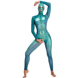 Beasty Cocks Beasty Suits Reptiloid Roleplay - kostim za igranje uloga gmazova s maskom (zeleni) - L/XL Cene