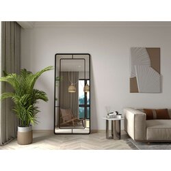 Hanah home podno ogledalo edgea, 80 cm x 180 cm, crno Cene