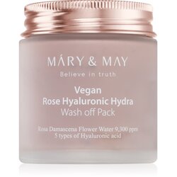 MARY & MAY Rose Hyaluronic Hydra Wash off Pack intenzivno vlažilna maska za obraz s pomirjajočim učinkom 125 g Cene