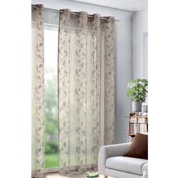 Sehlbach Smeđa prozirna zavjesa od voila 135x245 cm – Cene