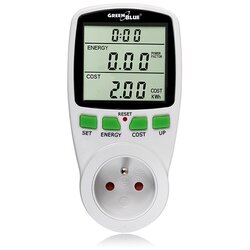 GreenBlue GB202 wattmeter White 0 - 9999 W Built-in display LCD Cene