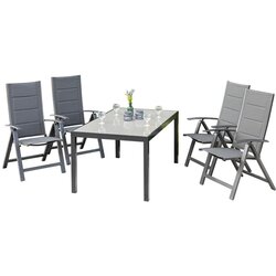 Gardenson vrtna garnitura florenz, 5-Delno, siva, aluminij Cene