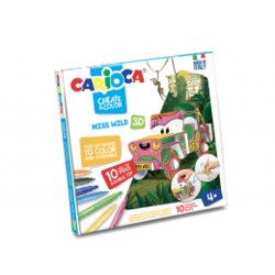 Flomaster set carioca create and color 3d ms wild 1/10 Cene