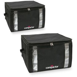 Compactor Komplet 2 črnih škatel za shranjevanje z vakuumsko vrečo Black Edition Medium, 40 x 25 cm Cene
