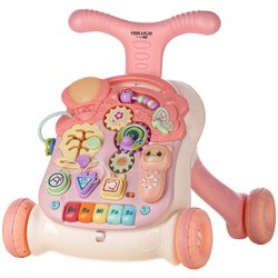 Free 2 Play sprehajalec in aktivnostna mizica Walk&Play 2in1, roza Cene