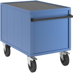 eurokraft pro montažni voziček, nosilnost 500 kg, 1 omara, 4 predali, svetlo moder ral 5012 Cene