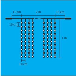 Home dekorativna LED rasvjeta, LED svjetlosna zavjesa - DLF 210/WW, Bijela Cijene