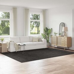 Shaggy Tepih s Lateksom Tamno Sivi 240x340 cm Cene