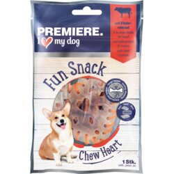 Premiere poslastica za pse Fun Snack Heart s goveđom kožom 1 kom 38 g Cene