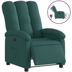 Maison Chic Električni naslanjač - Relax naslanjač temno zeleno blago, (22061700) Cene