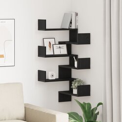 vidaXL zidna kutna polica Crni hrast Konstruirano drvo 40 x 40 x 49.5 cm Cijene