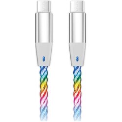 ALIGATOR DATKP64 - USB kabl USB-C/USB-C sa LED osvetljenjem, 65W PD, 0,5 m Cene