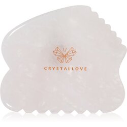 Crystallove Rose Quartz Contour Gua Sha pripomoček za masažo za obraz 1 kos Cene