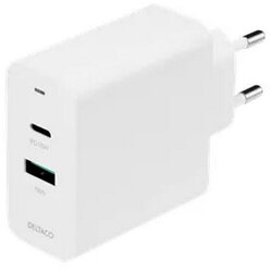Deltaco Kućni Punjač s 2 USB Porta: 1x USB-C PD 18W, 1x USB-A 18W, Ukupna Snaga 36W - Bijeli Cene