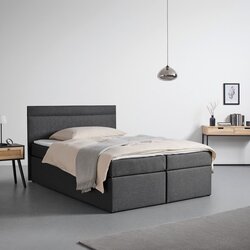 Bessagi Home Boxspring Postelja Rosa, Temno Siva, 140x200 Cene