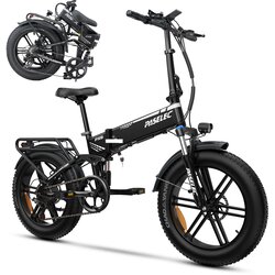 Paselec Zložljivo električno kolo PX6, 20” FatBike, 48V 12Ah baterija, črno, (5000255738) Cene