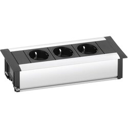 EVOline Razdelilna letev brez stikala 3-delna aluminij\, črna\, varnostni kontakt Schulte Elektrotechnik 159610000900, (20641576) Cene