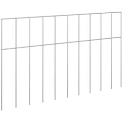 vidaXL Vrtni panel ograje 24 pcs Pocinkano jeklo Srebrna, (5000301352) Cene