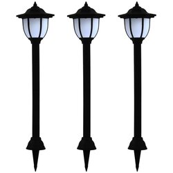 vidaXL Vrtne solarne svjetiljke 3 kom LED crne Cijene