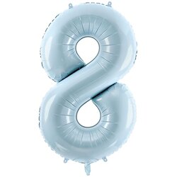 PARTY DECO balon iz folije številka ''8'', 72cm, svetlo moder Cene