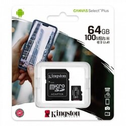 Kingston Micro SD Card 64GB + SD adapter SDCS2/64GB class 10 Cene