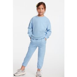 Grimelange Jabor Girl's Embroidered Crew Neck Comfort Blue Tracksuit Set Cene