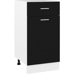 vidaXL donji ormarić s ladicom crni 40 x 46 x 81,5 cm od iverice Cijene