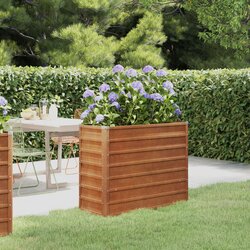 vidaXL Povišena vrtna gredica boja hrđe 100 x 40 x 77 cm čelik COR-TEN Cijene