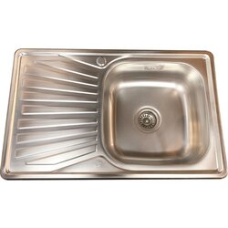 Inter Ceramic ugradna Sudopera Alpaka Tampiko, Leva, Pravougaona, Otvor Za Sifon 11 cm, Sifon 3, Hrom Cene