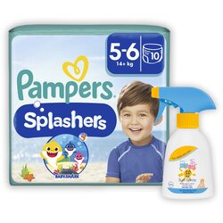 Pampers, Seba pampers splashers pelene za kupanje, veličina 5-6, 14+ kg, 10 komada + seba sun baby sprej, spf 50, 200ml Cene