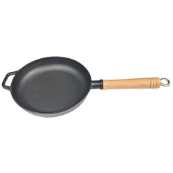 Grill King Cast Iron tava s drvenom ručkom, 25 cm Cene