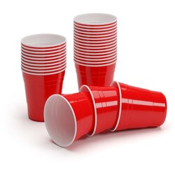 BeerCup Nadal 10 Oz, rdeči kozarci za zabave, US-College Style, 295 ml, za večkratno uporabo Cene