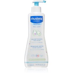 Mustela Bébé Soothing Cleansing Water No-Rinse pomirjajoča čistilna voda za zelo občutljivo kožo 500 ml za otroke Cene