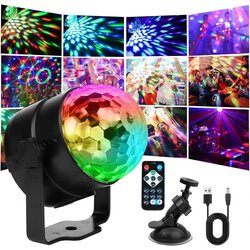 URAQT 360° LED disko krogla s 7 barvami in daljincem Cene