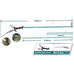 Total teleskpske makaze za grane 2u1 fi25mm 2,8m Cene