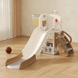 Feelkids dečji tobogan sa košem “Meda” (braon beli) Cene