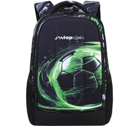 Scool ranac sa ojačanim leđima green football SC2954, 40x29x14cm, crno-zeleni Cene