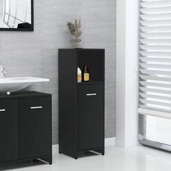 vidaXL Kupaonski ormarić crni 30 x 30 x 95 cm od iverice Cijene